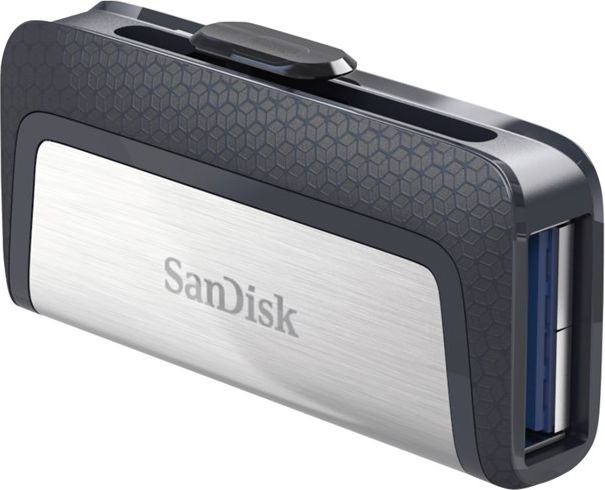USB SanDisk Ultra Dual Drive, 256GB, USB 3.0, сива