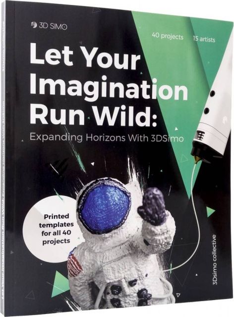 Libër kreativ 3DSimo Template G3D2006, 40 projekte, për stilolaps 3D