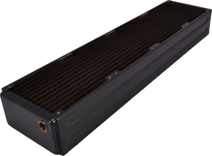 Radiator ftohës për PC Coolgate XFlow G2 CG480G2X, për ventilatorë 120 mm, fijet G1/4", i zi