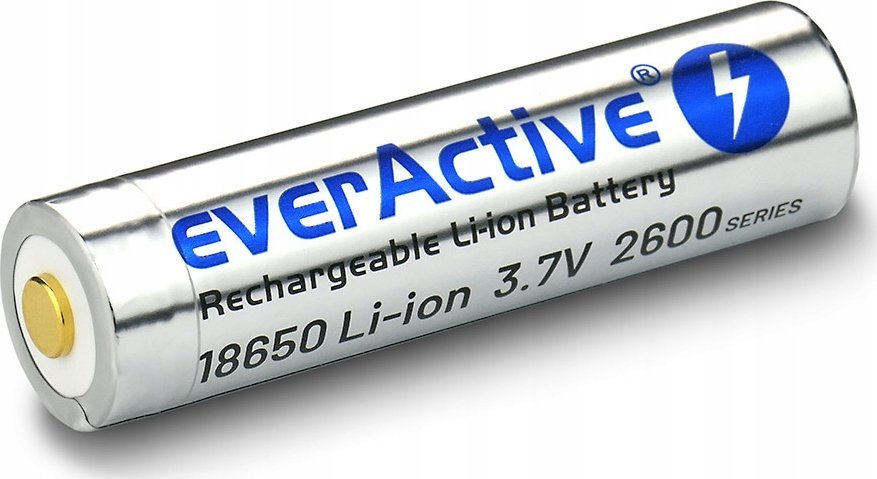 Bateri rikarikueshme EverActive 18650, 2600mAh, Li ion 3.7V, me micro USB