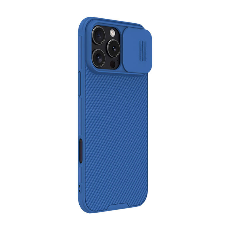 Mbrojtëse telefoni Nillkin CamShield Pro për iPhone 16 Pro Max, mbrojtje kamere, blu