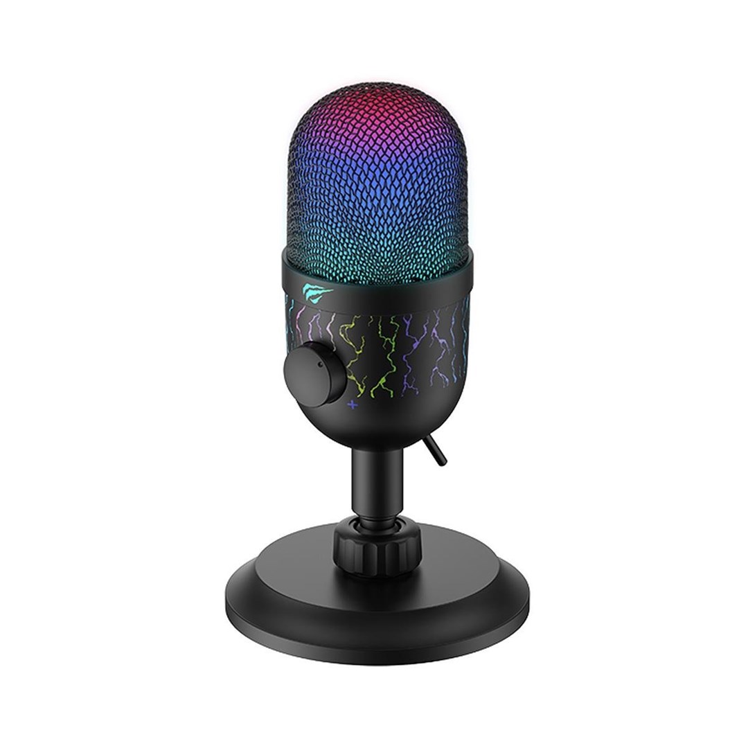 Mikrofon gaming Havit GK52, RGB, USB C, i zi