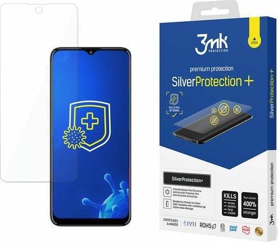 Folie mbrojtëse ekrani 3MK Silver Protect+, Motorola Moto E40, antimikrobiale, montim i lagësht