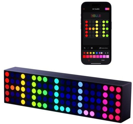 Panel drite e mençur Yeelight Cube Lite YLFWD-0062, LED RGB, e zezë