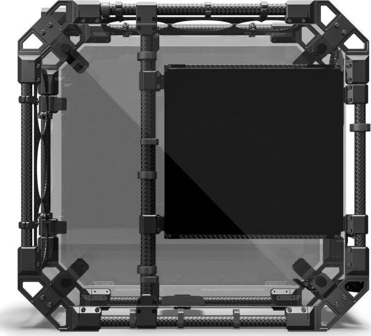 Kase PC Alphacool Apex Skeleton, ATX, strukturë e hapur, karbon e zezë