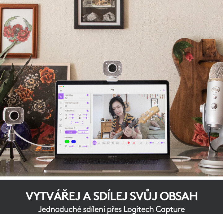 Kamerë Logitech StreamCam C980, e bardhë