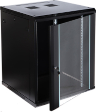 Kasetë muri për rack 19" Eprado R19 15U, kapacitet 60kg, e zezë