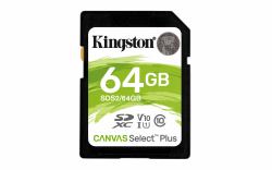 Kartë memorie Kingston Canvas Select Plus, 64GB, SDHC