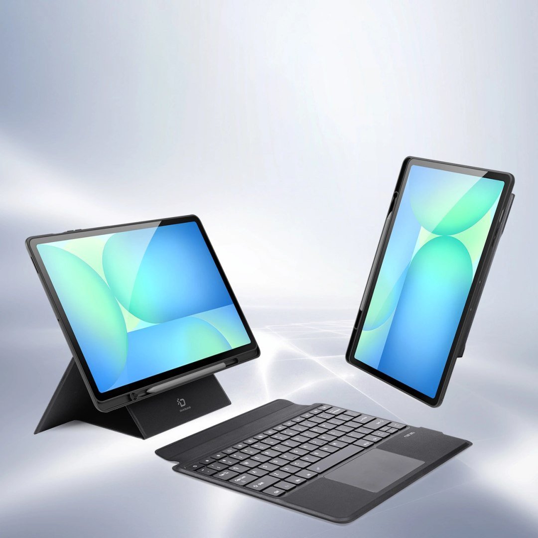 Mbulesë me tastierë Dux Ducis DK Series për Samsung Galaxy Tab S10 FE+, Bluetooth 5.0, me ndriçim, e zezë