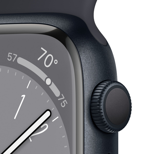 [OUTLET] Apple Watch S8 GPS 45mm, Midnight Aluminium Case me Midnight Sport Band, Regular