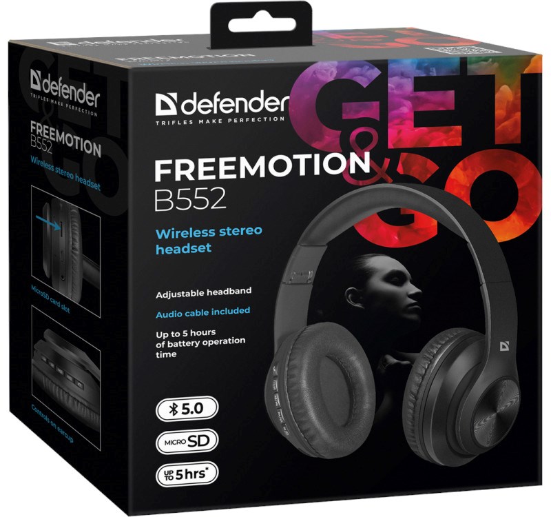 Kufje Defender Freemotion B552, të zeza