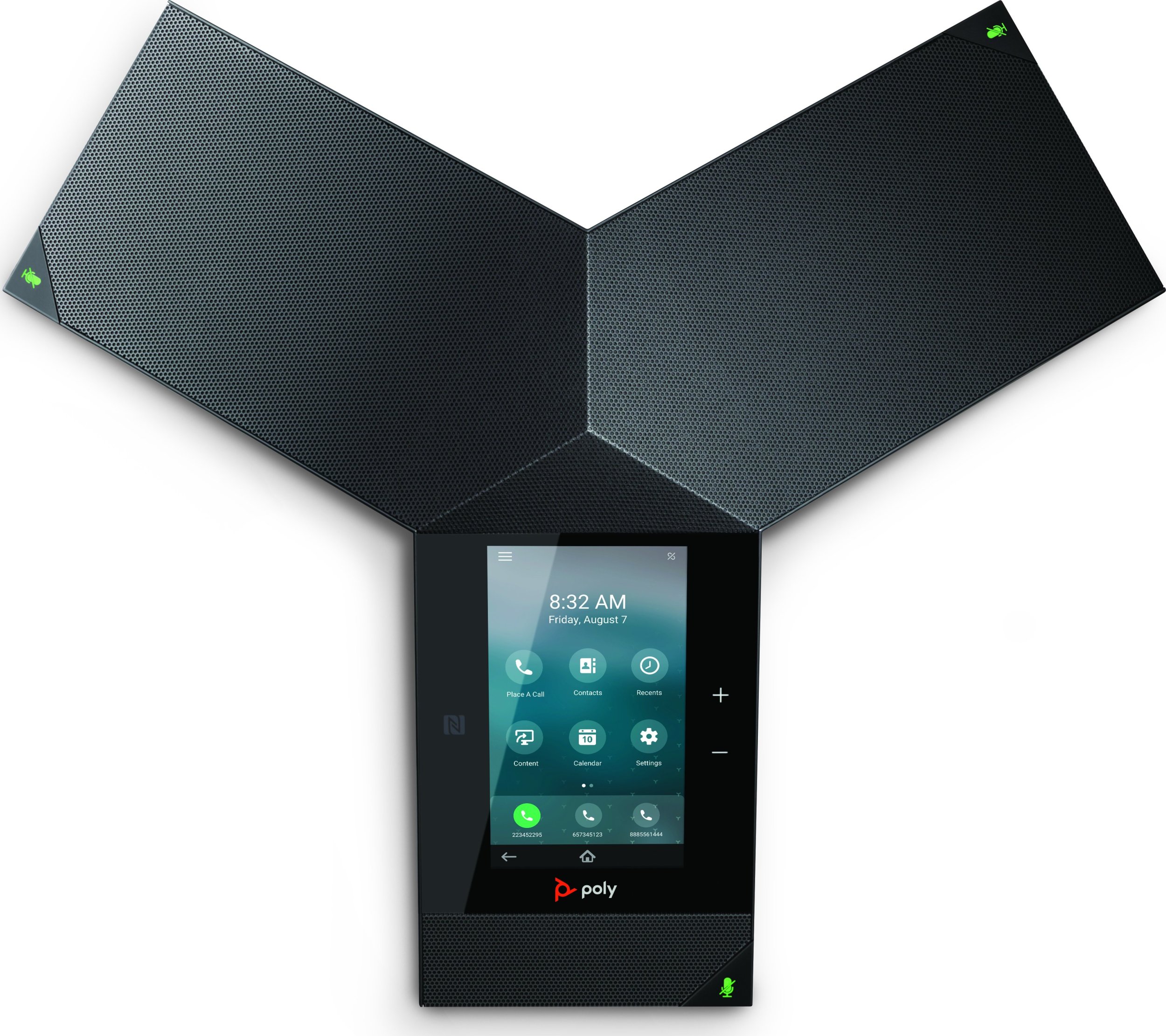 Telefon konferencash IP Poly Trio 8800, PoE, për salla të mëdha, i zi