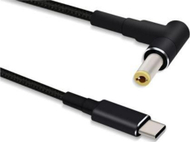 Kabllo adapter Microconnect USBC DC 5A 20V, 1.2m, konektor 5.5×2.5mm, e zezë