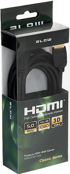 Kabllo HDMI Blow Angled, 5m, Full HD, me Ethernet