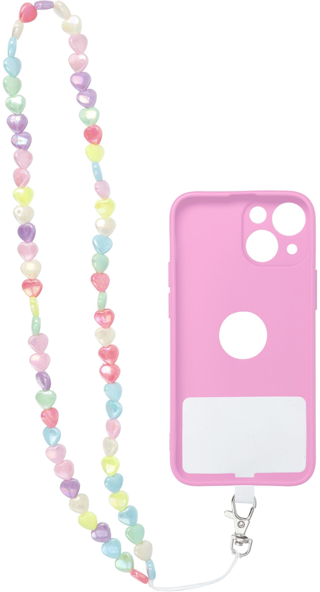Vathë telefoni OEM SM Pixie Pendant Hearts, 68 cm, shumengjyrëshe