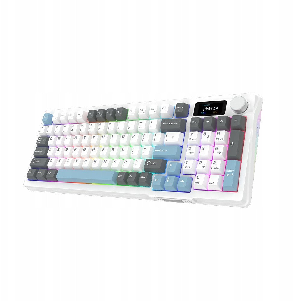 Tastierë mekanike AQIRYS ATRIA, 96%, me kabllo, e bardhë