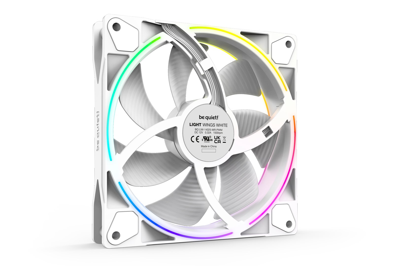 Ventilatorë be quiet! Light Wings White, 140mm PWM Triple Pack, e bardhë