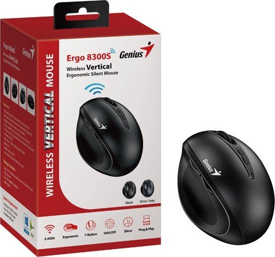 Maus Genius Ergo 8300S, pa kabllo, i zi 