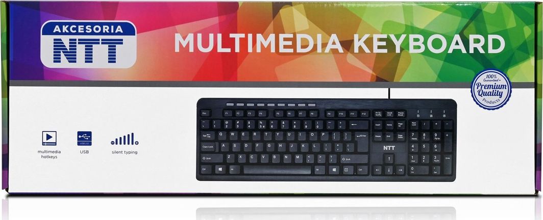 Tastierë multimediale NNT System NTT-KB-UM-106, US, e zezë