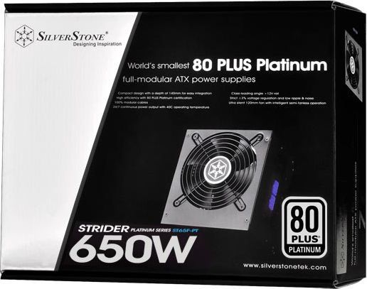 Burim energjie SilverStone Strider Platinum SST-ST65F-PT ATX, 650W