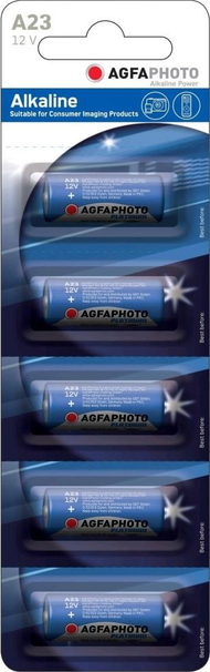 Bateri alkaline AgfaPhoto A23 LR23A, 12V, set 5 copë