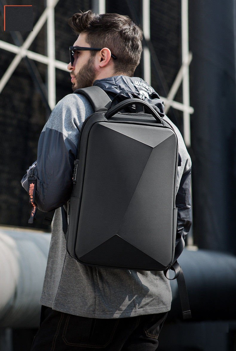 Çantë shpine Mozos PM37, për laptop 15.6", 20-32L, anti vjedhje, gri