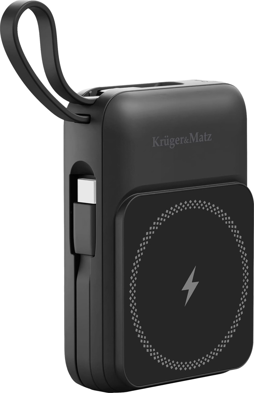 Power bank USB-C 10000mAh, karikim me induksion, i zi
