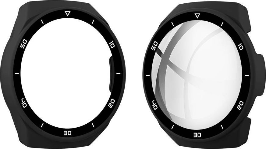 Mbulesë Strado 2 në 1 për Huawei Watch GT 2e, xham i temperuar, e zezë