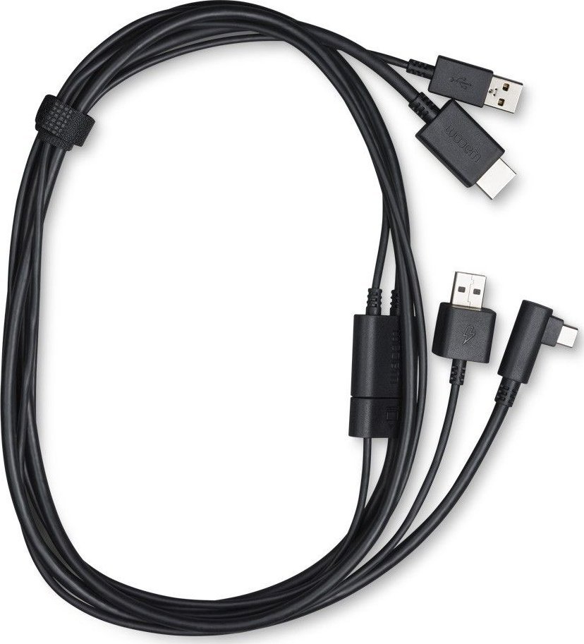 Kabllo Wacom ACK44506Z, USB A në USB C dhe HDMI, e zezë