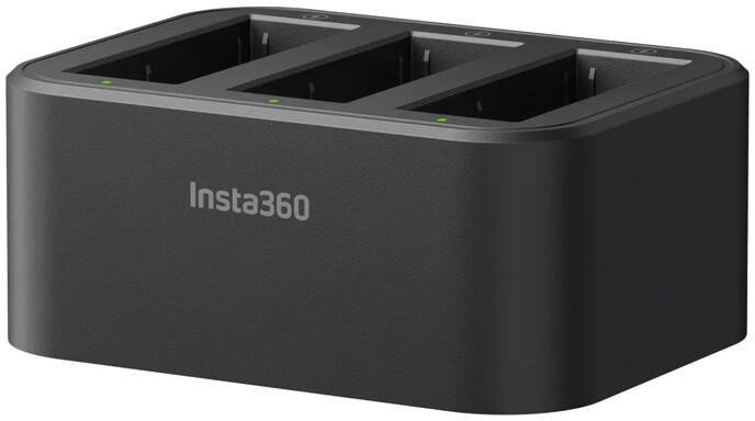 Karikues me shpejtësi Insta360 Ace Pro Ace Pro 2 Fast Charge Hub, për bateri kamerash, i zi
