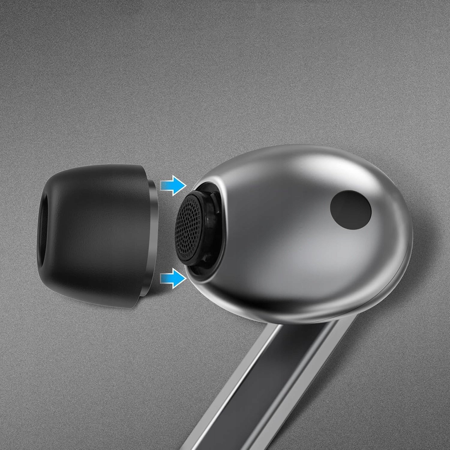 Jastëkë silikoni për vesh Tech-Protect për Samsung Galaxy Buds 3 Pro, madhësitë S M L, 3 copë, të zinj