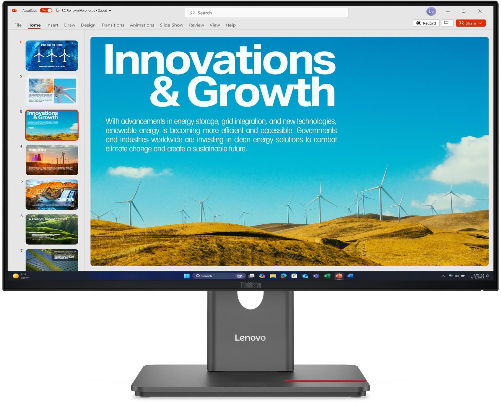 Monitor Lenovo ThinkVision P24QD-40, 23.8", QHD, USB-C Docking, i zi
