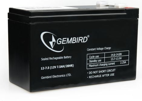Bateri Gembird, 12V, 7.5AH
