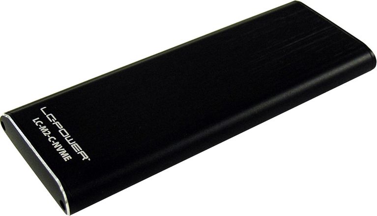 Kuti e jashtme SSD LC-Power LC-M2-C-NVME, M.2 NVMe, USB-C 3.2 Gen 2, argjendtë