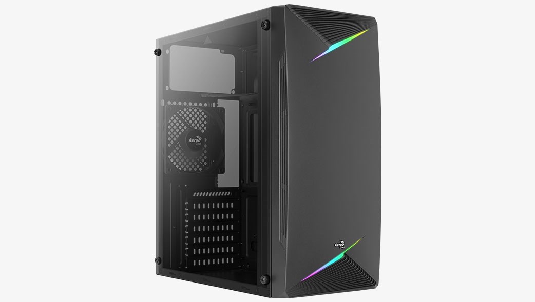 Kornizë kompjuteri Aerocool Talon FRGB Mid Tower, RGB, panel anësor akrilik, e zezë