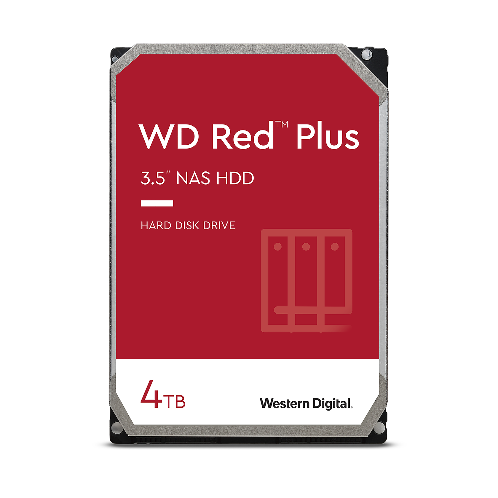 Hard disk i brendshëm WD Red Plus, 4TB, NAS, i kuq