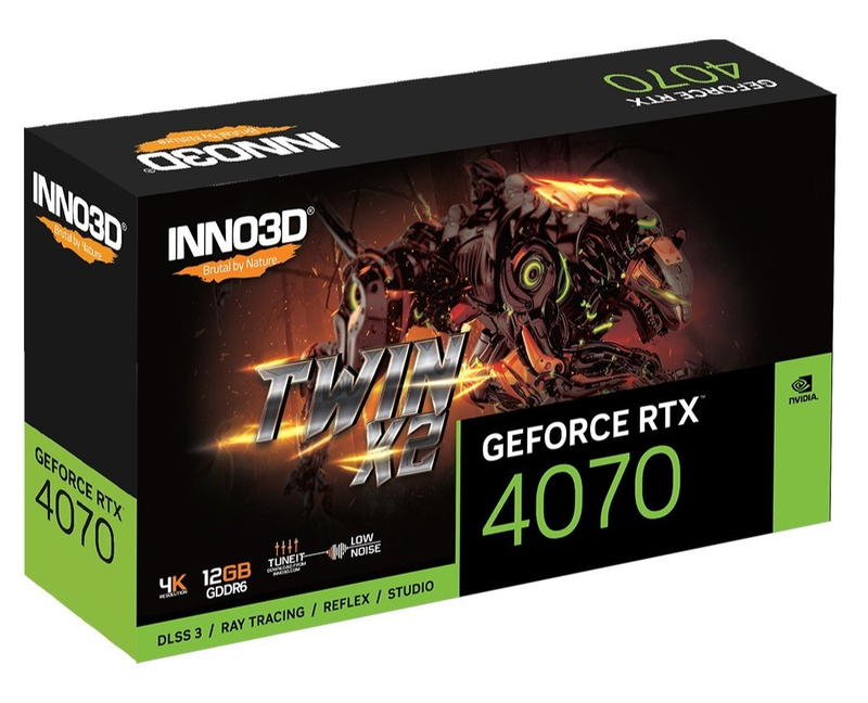Kartë grafike Origin Storage GeForce RTX 4070 Twin X2, 12GB GDDR6, PCIe 4.0, e zezë