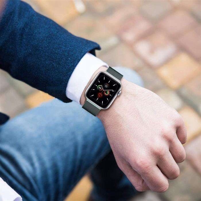 Rrip ore Tech-Protect MilaneseBand STARLIGHT, për Apple Watch 42 44 45 49mm, çelik inox, ngjyrë starlight