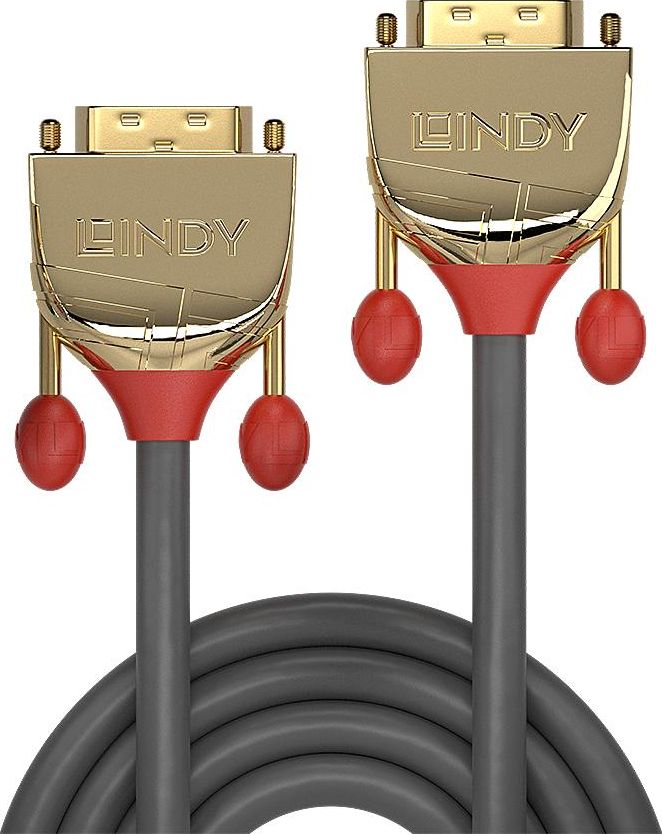 Kabllo DVI Lindy DVI D Dual Link, 2m, gold, e zezë