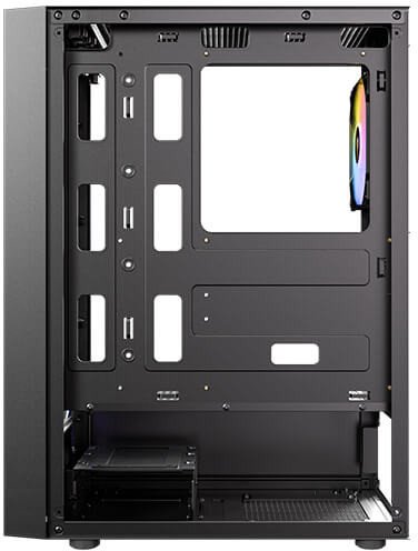 Kuti kompjuteri Antec AX27 RGB, MIDI Tower, xham i temperuar, e zezë
