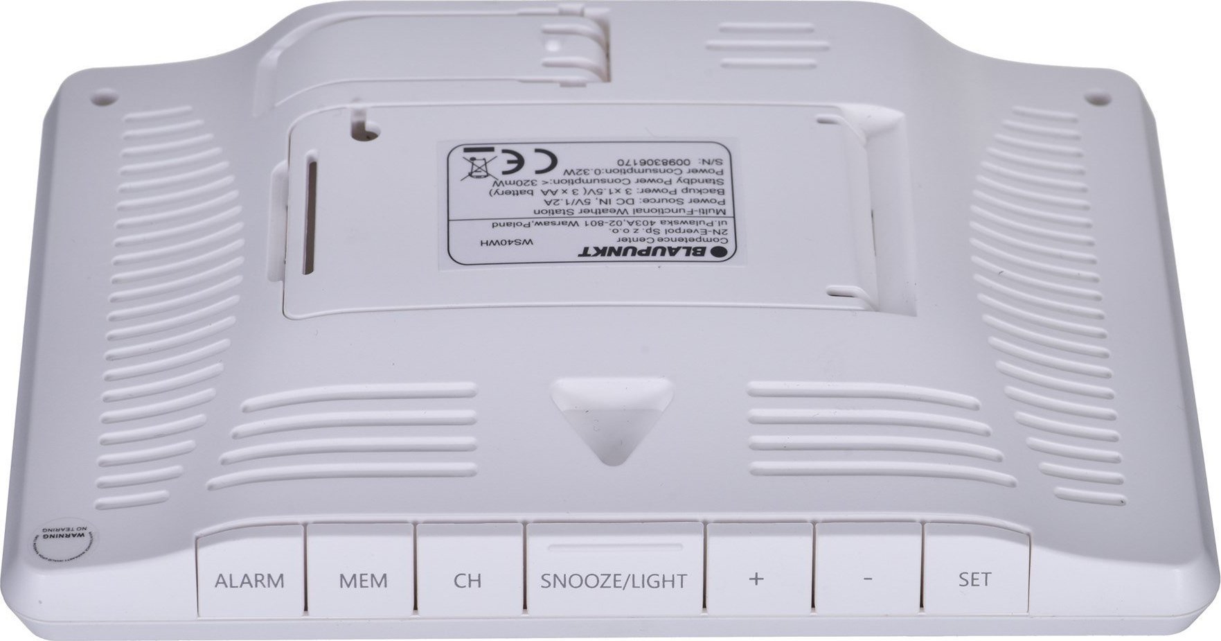 Stacion moti Blaupunkt WS40WH, ekran me ngjyra, 3 sensorë pa tela, i bardhë