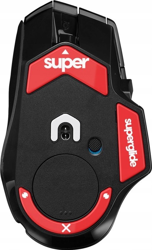 Këmbë mouse-i Superglide2 për Logitech, xham ultra i fortë, sipërfaqe e teksturuar, të zeza