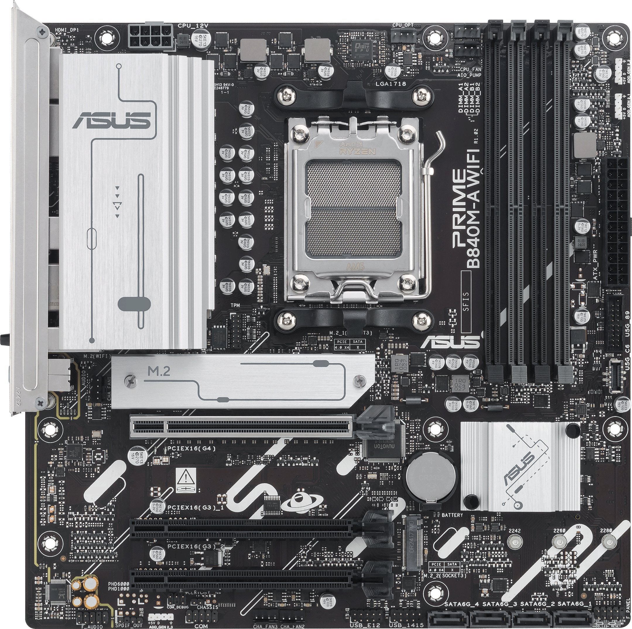 Pllakë amë ASUS PRIME B840M A WIFI, socket AM5, DDR5, Micro ATX 2