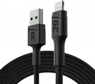 Kabllo USB Green Cell, USB-A, 200cm, fast charging, GC, Apple 2.4A, e zezë