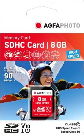 Kartë memorie AgfaPhoto SDHC, 8GB, Class 10 UHS I U1 V10