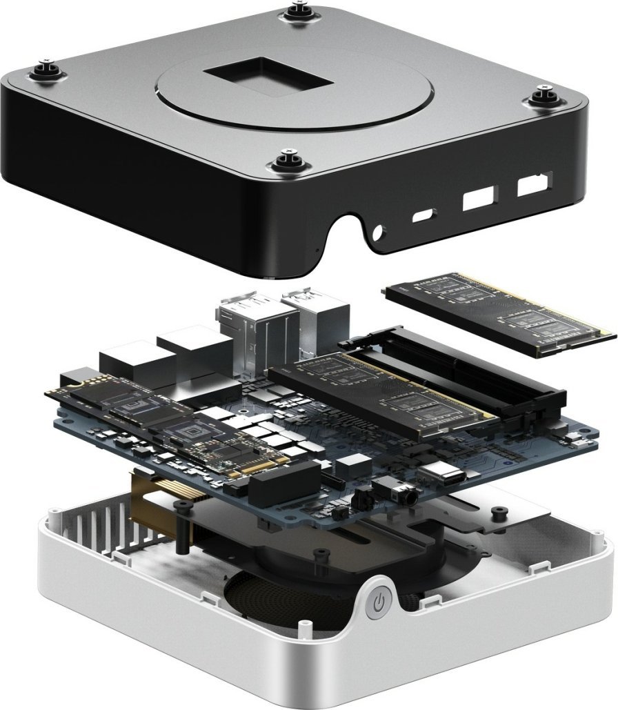 Kompjuter mini CHUWI LarkBox X, Intel N150, 16GB RAM, 512GB SSD, bardhë e zezë