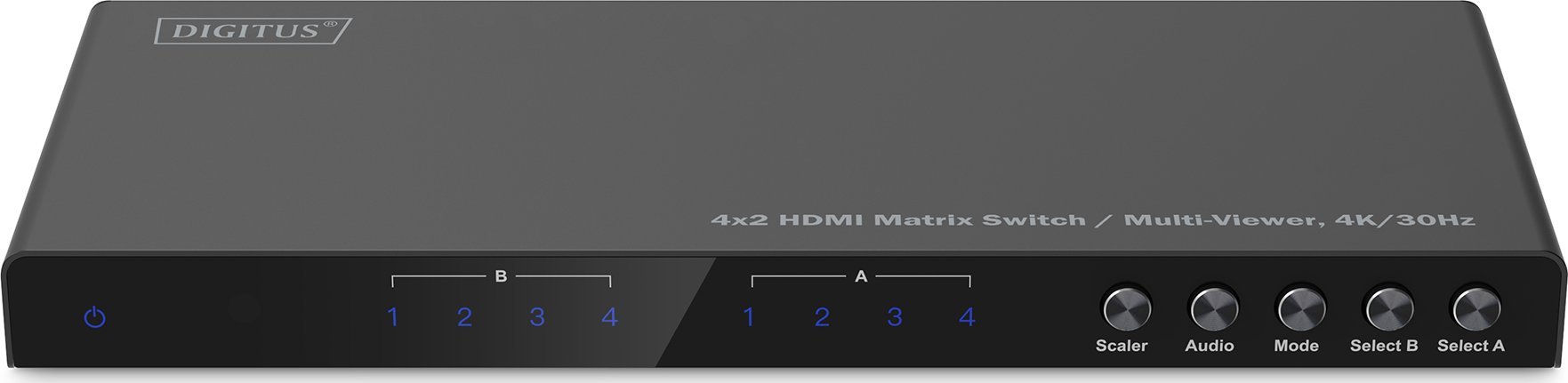Ndarës HDMI Digitus 4x2 Matrix Multi Viewer, 4K 30Hz, i zi
