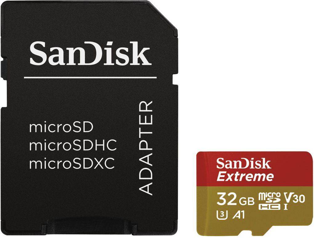 Kartë memorje MicroSDHC SanDisk Extreme 32 GB, Class 10, UHS-I/U3, e zezë