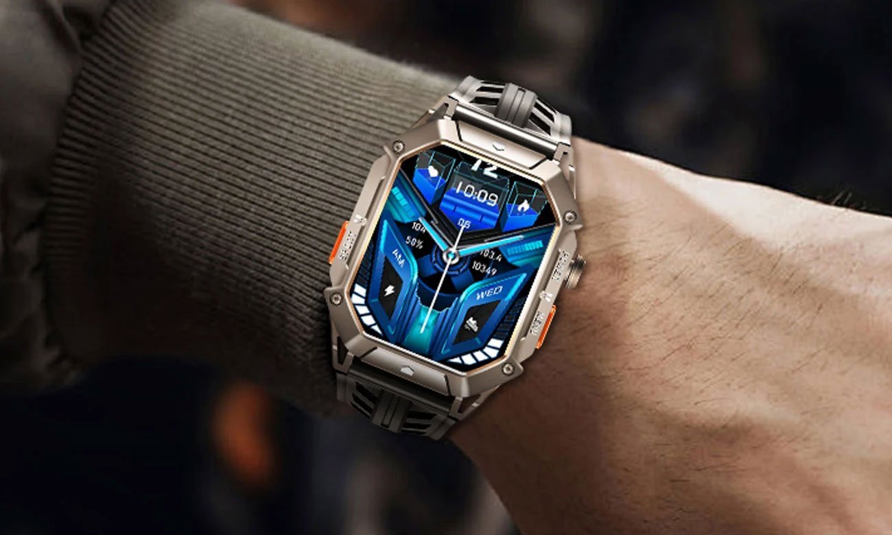 Smartwatch Rubicon, SMS dhe thirrje, monitorim pulsi, bateri 1000mAh, i zi