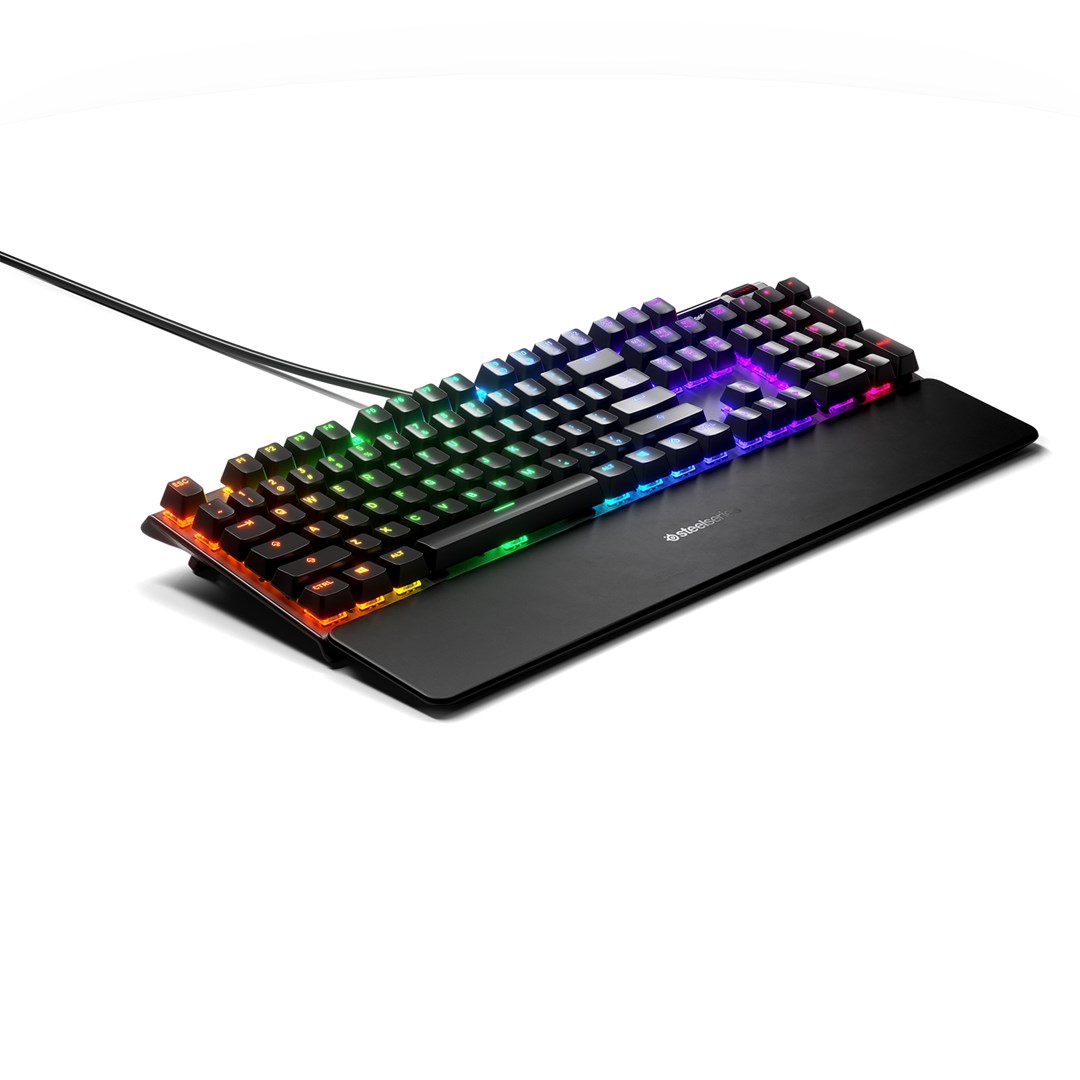 Tastierë lojërash SteelSeries Apex 5, USB, me ekran OLED, e zezë